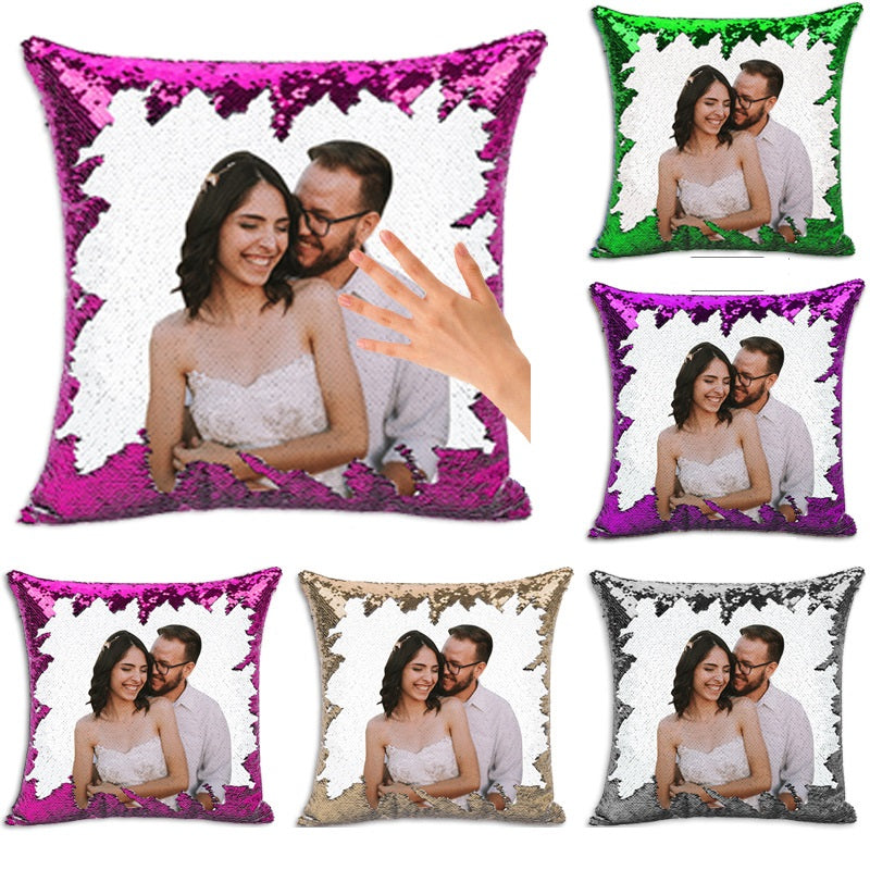 Magic Sequined Custom Gift Pillow Magic Sequined Custom Gift Pillow